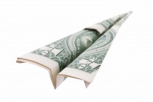 Paper Airplane Made out of Dolar Bill